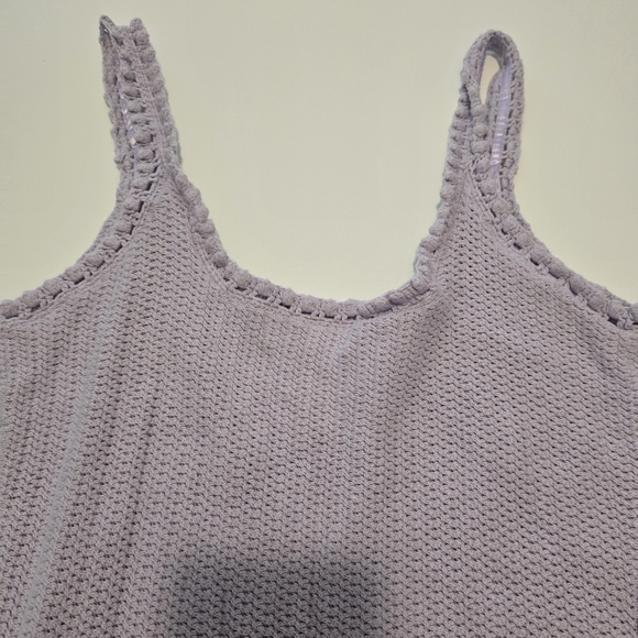 Adam Lippes Crochet Midi Casual dress Square neck Sleeveless Size L - Picture 10 of 11